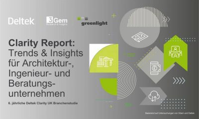 Titelbild des Clarity Reports 2025 für Architektur-, Ingenieur- und Beratungsunternehmen